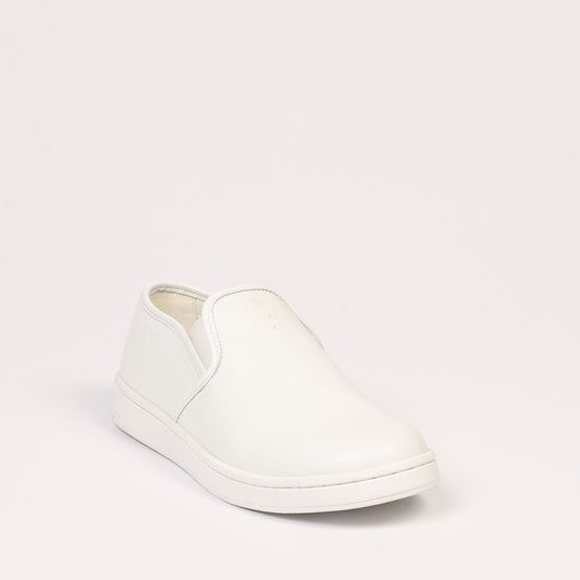 Chic White Slip-On Sneakers with Logo Detail