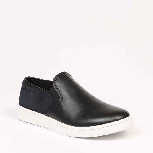 Sleek Elastic Suede Slip-On Sneakers
