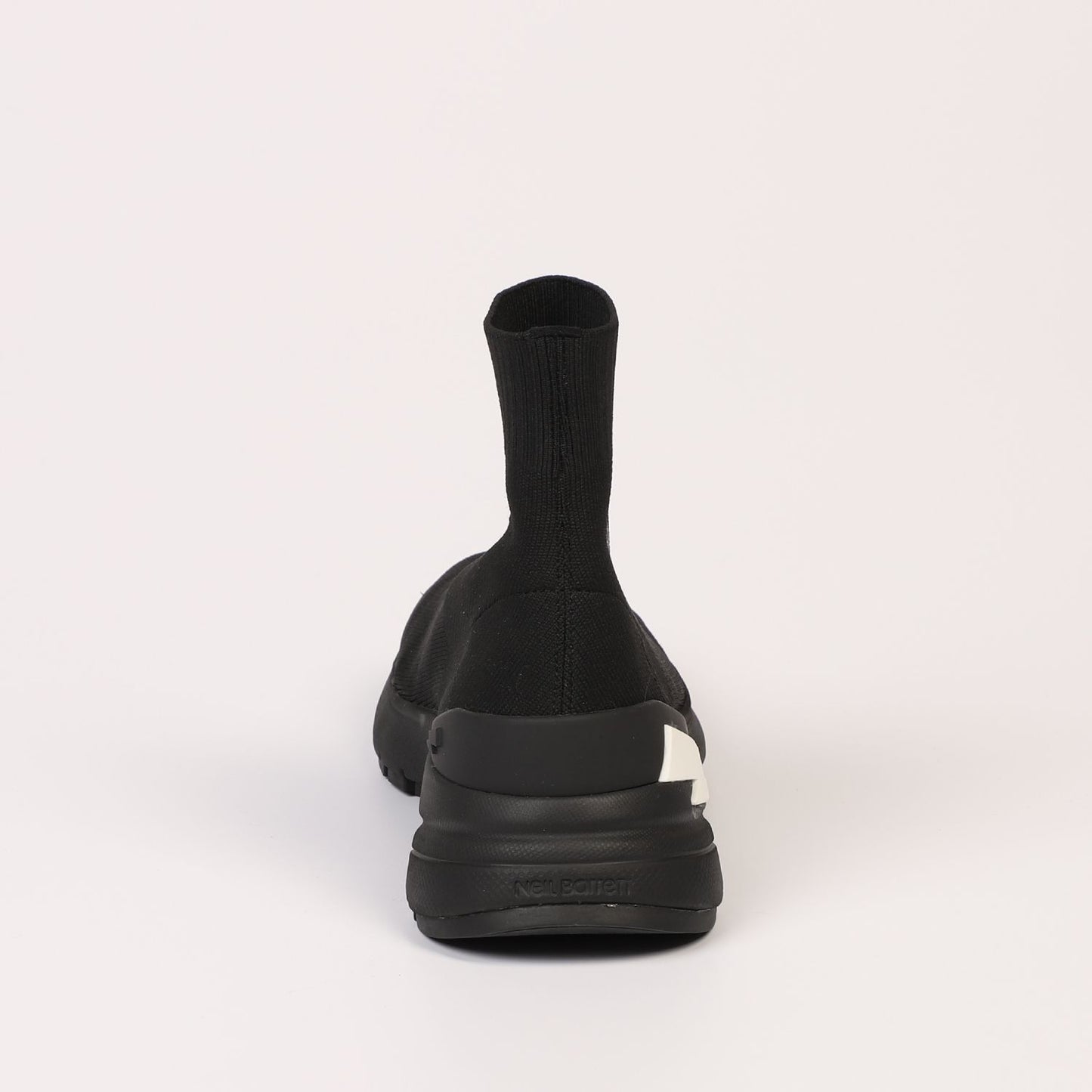 Sleek Black Bolt Sock Sneakers