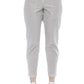 Chic Beige High-Waisted Cotton Trousers