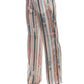 Elegant Palazzo Pants in Multicolor Gabardine