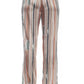 Elegant Palazzo Pants in Multicolor Gabardine
