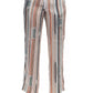Elegant Palazzo Pants in Multicolor Gabardine