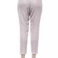 Elegant Pink High-Waist Gabardine Trousers