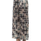 Elegant Palazzo Pants in Multicolor Gabardine