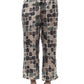 Elegant Palazzo Pants in Multicolor Gabardine