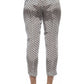 Elegant White Gabardine High-Waist Pants