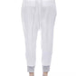 Chic White Gabardine Trousers with Tailored Fit