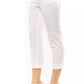 Chic High-Waist Ankle Pants in White