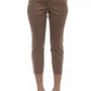 Chic Beige Ankle Trousers with Adherent Fit