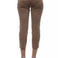 Chic Beige Ankle Trousers with Adherent Fit