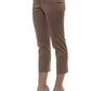 Chic Beige Ankle Trousers with Adherent Fit