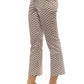 Chic Geometric Cotton Ankle Trousers