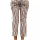 Chic Geometric Cotton Ankle Trousers