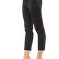 Elegant Blue Cotton Ankle Trousers