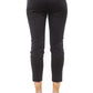 Elegant Blue Cotton Ankle Trousers