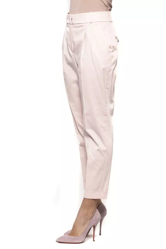Chic Pink Ankle Trousers for Sophisticated Style