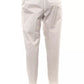 Elegant White Ankle Trousers with Pleats