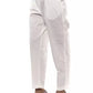Elegant White Ankle Trousers with Pleats