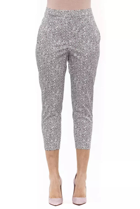 Chic Adherent White Ankle Trousers