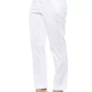 Chic High Waist White Trousers with Ankle Turn Up