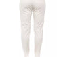 Chic Beige High-Waist Band Accent Trousers