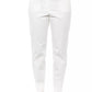 Elegant Regular Waist White Trousers
