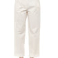 Elegant Beige Wide Palazzo Pants