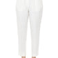 Chic White Trousers with a Comfortable Elastic Waist