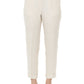Chic Beige Trousers with Comfort Elastic Waist