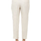 Chic Beige Trousers with Comfort Elastic Waist