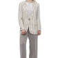 Elegant Beige Palazzo Pants with Elastic Waist