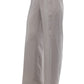 Elegant Beige Palazzo Pants with Elastic Waist