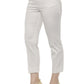 Chic Beige Tapered Ankle Cut Trousers