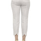 Chic Beige Tapered Ankle Cut Trousers