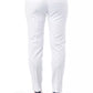 Elegant White Straight Leg Pants with Slits