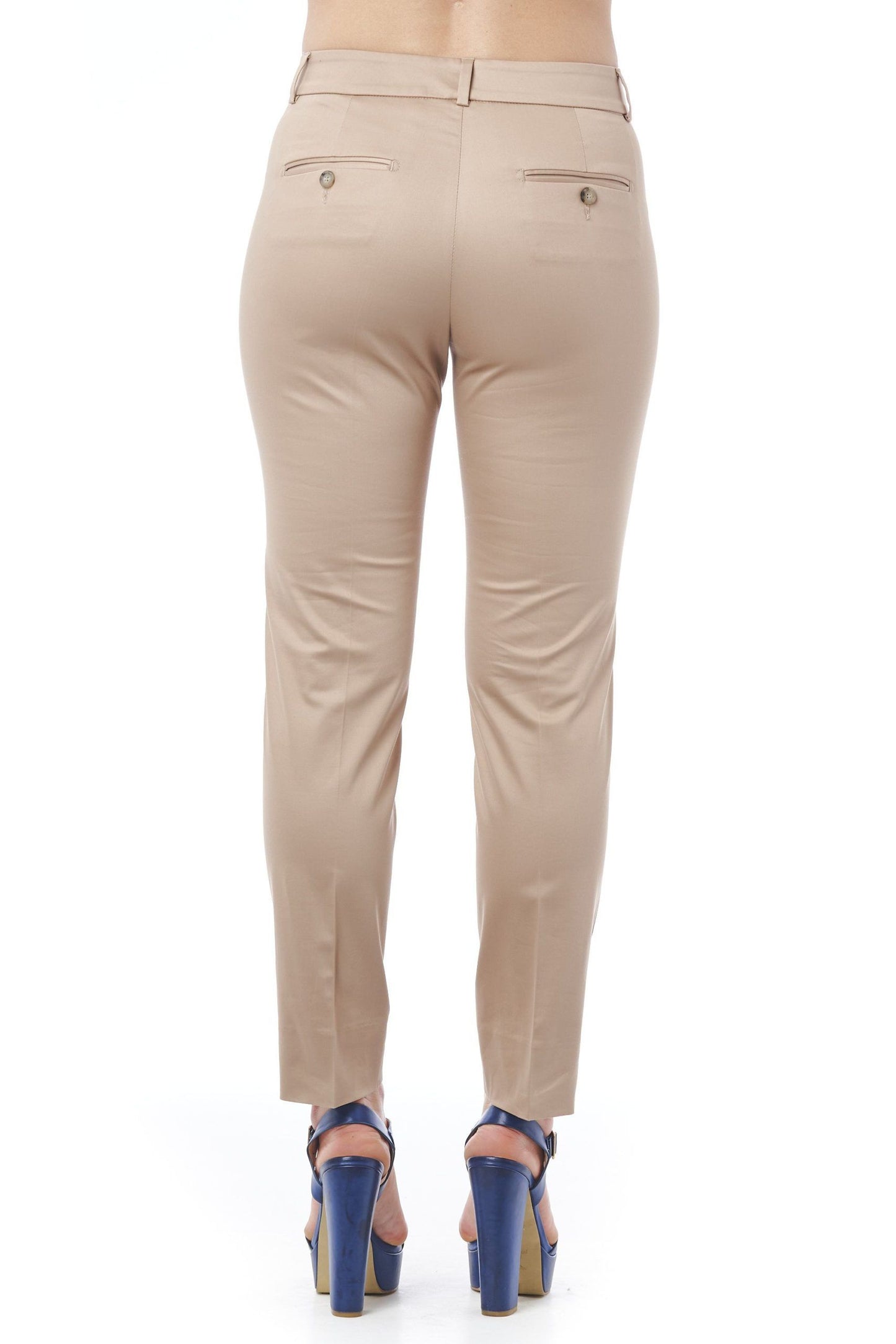 Chic Beige Straight-Leg Trousers
