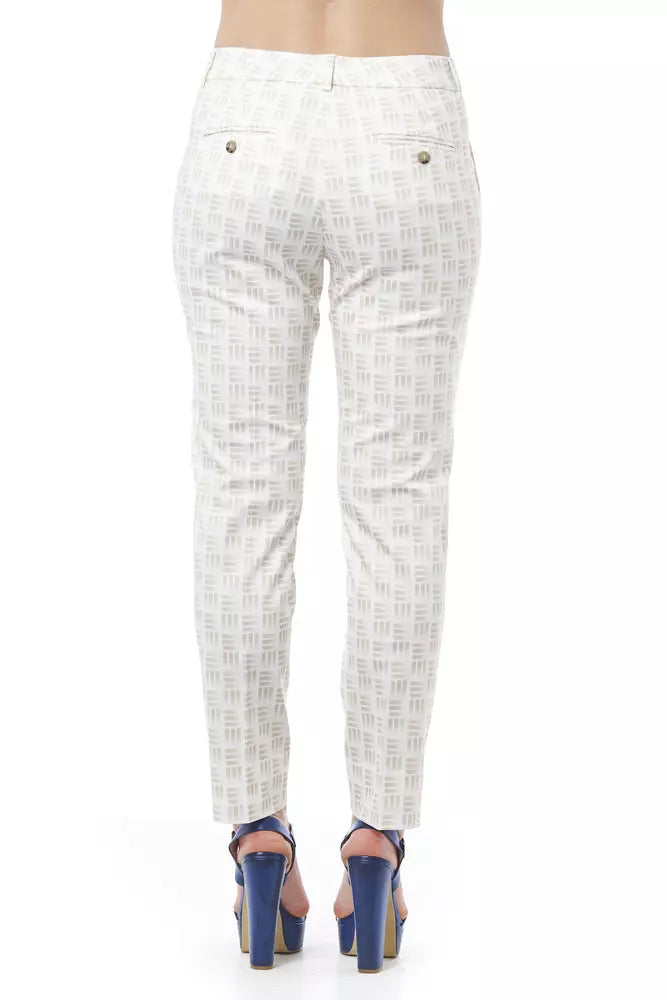 Chic Geometric Stretch Trousers