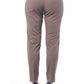 Sleek Brown Straight Leg Pants with Subtle Stretch