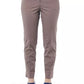 Sleek Brown Straight Leg Pants with Subtle Stretch