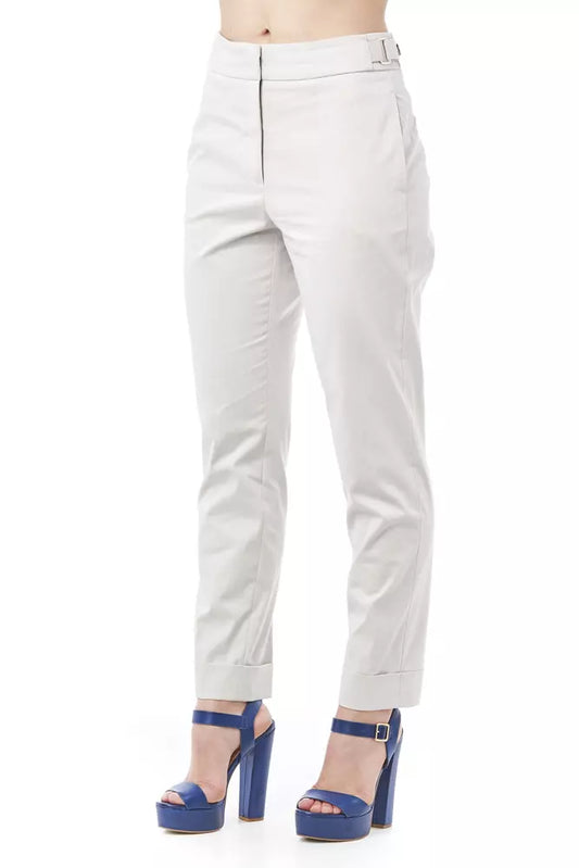 Chic Beige Straight-Leg Trousers