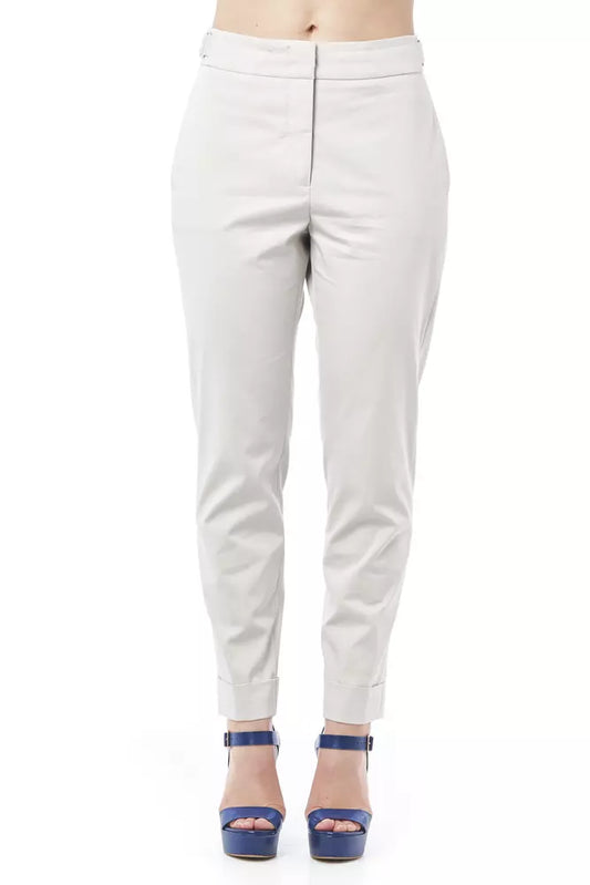 Chic Beige Straight-Leg Trousers