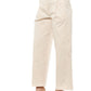 Elegant Beige Straight-Leg Palazzo Trousers