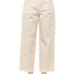 Elegant Beige Straight-Leg Palazzo Trousers