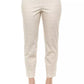 Elegant High-Waist Geometric Piquet Pants