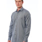 Elegant Gray Slim Fit French Collar Shirt