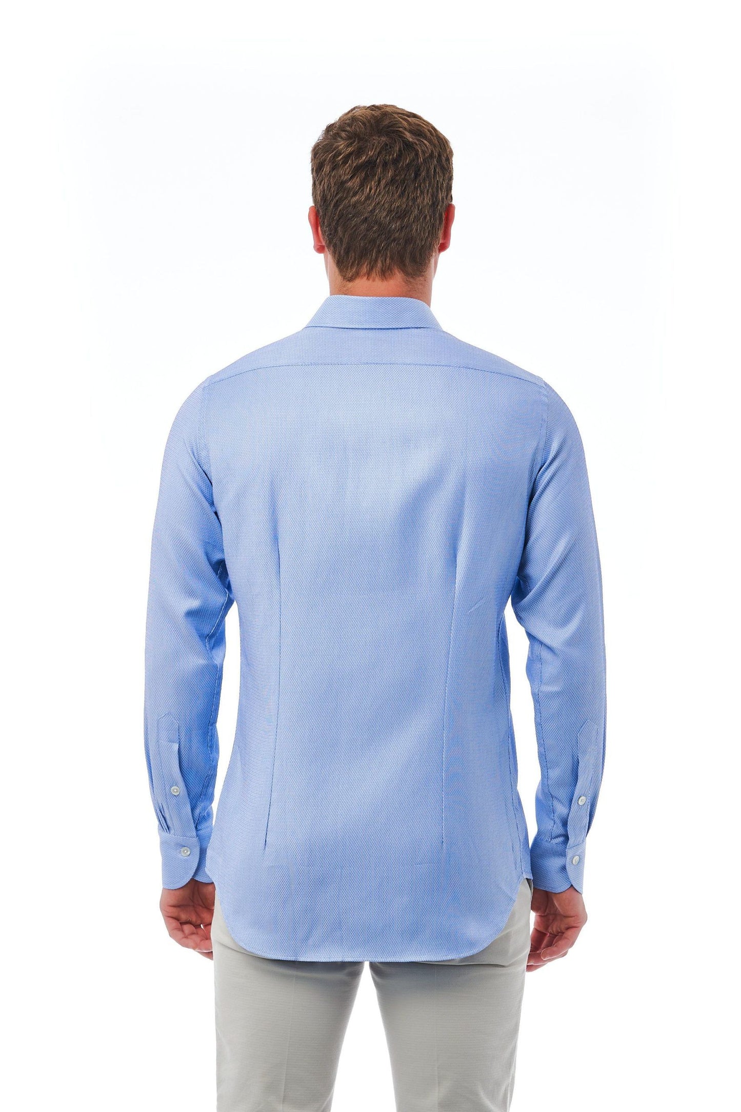 Elegant Slim Fit Light-Blue Shirt