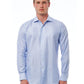 Elegant Slim Fit Light-Blue French Collar Shirt