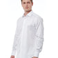 Elegant White Italian Collar Shirt - Regular Fit