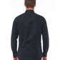 Elegant Black Cotton Italian Collar Shirt